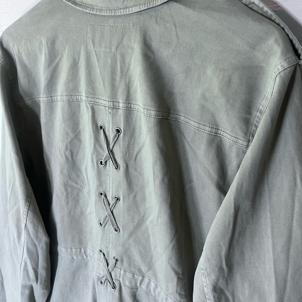 Torrid Twill Lace-Up Back Anorak- Sage Green Women’s 3X - Picture 11 of 12